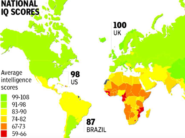 世界IQ分布图